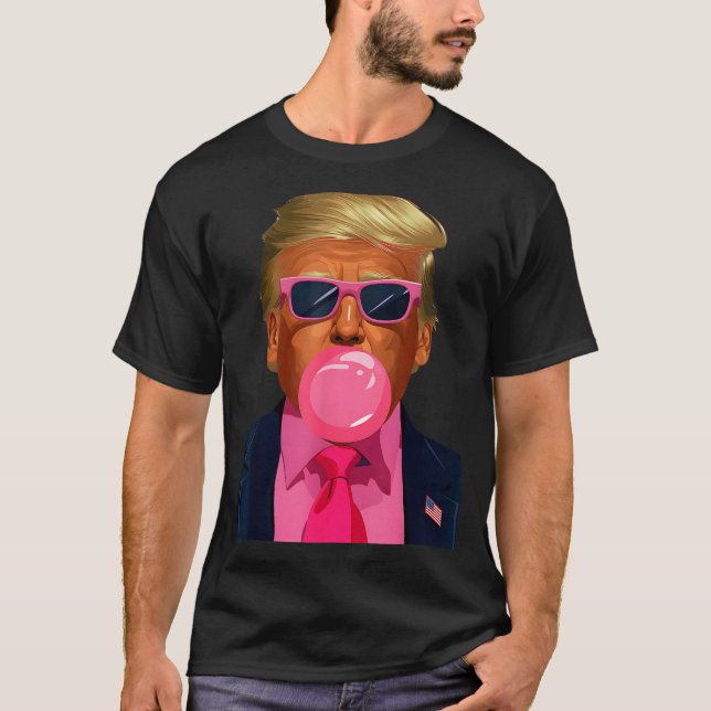 Nk Sungles Trump Bubble Gum 2024 Vote President Fu T-Shirt (Front)