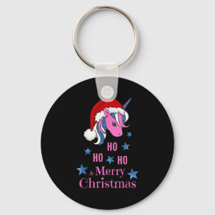 Nk Unicorn Santa Merry Christmas Key Ring