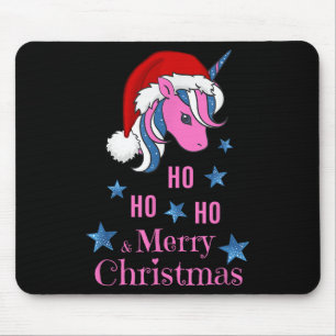 Nk Unicorn Santa Merry Christmas Mouse Mat