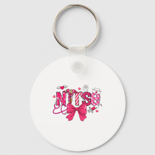Nk Valentine Nurse Coquette Bow Cuds Favorite  Key Ring