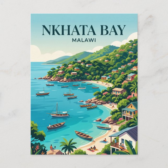 Nkhata Bay Malawi Postcard (Front)