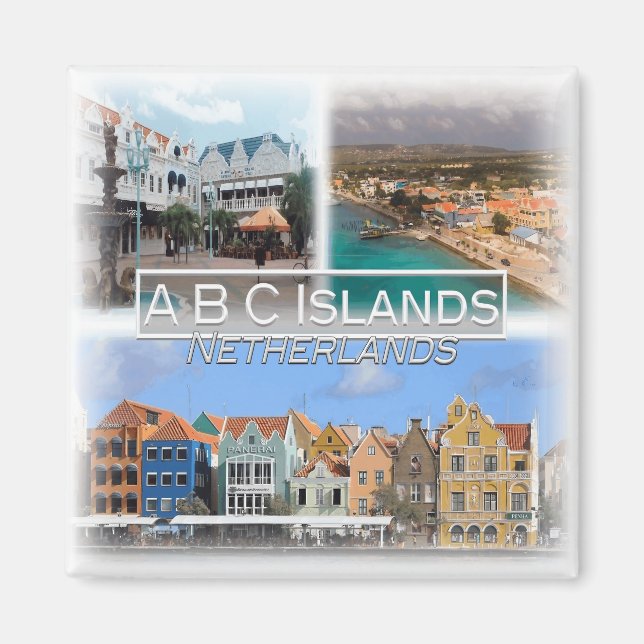 NL0037 Europe, Netherlands, ABC Islands,  fridge Magnet (Front)