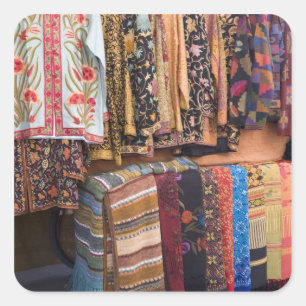 NM, New Mexico, Santa Fe, Navajo clothing, Square Sticker