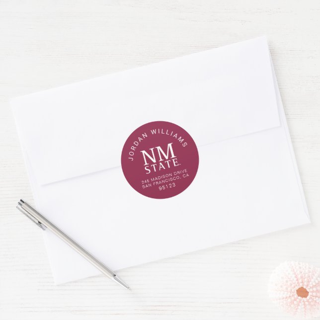 NM State Classic Round Sticker (Envelope)