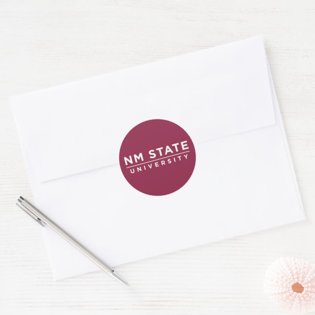 NM State University Classic Round Sticker (Envelope)