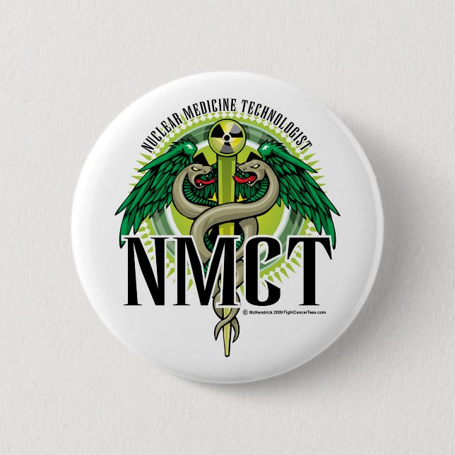 NMCT Caduceus 6 Cm Round Badge (Front)