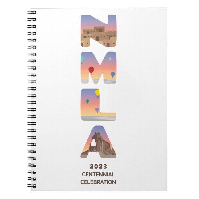 NMLA centennial logo notebook (Front)