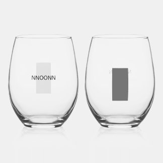 NNOONN SIMPLE LOGO CELL WINEGLASS STEMLESS WINE GLASS