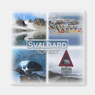 NO0166 Europe, Norway, Svalbard Islands, fridge Magnet