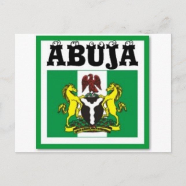 No1 Abuja, Nigeria map T-Shirt And Etc Postcard (Front)