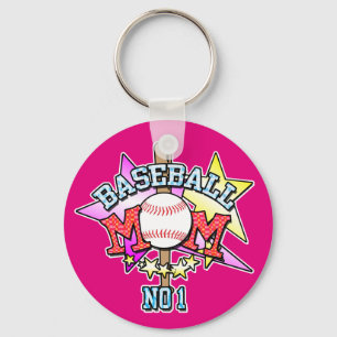 No1 Baseball Mum Key Ring