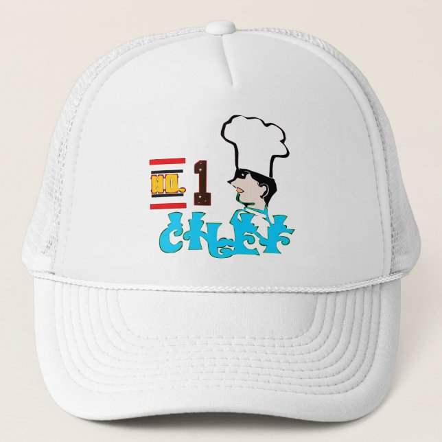 🍷👍No1-Top Chef Basic Stylish Trucker Hat (Front)