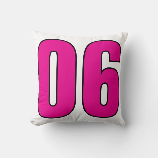 No. 06 – Stylish Numeric Statement Art Cushion (Front)