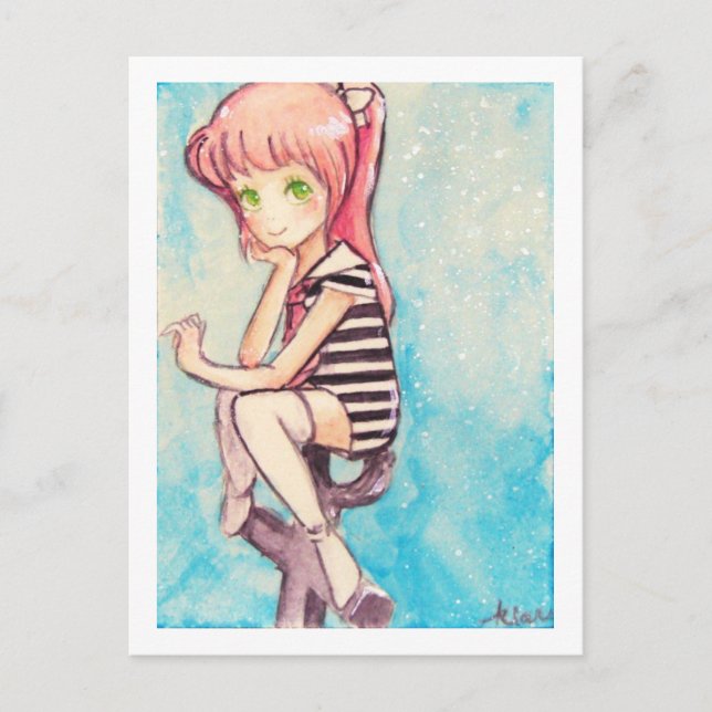 no.188 pink-haired sailor for renee postcard (Front)