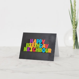 No: 196. HAPPY BIRTHDAY NEIGHBOUR card from TFDG