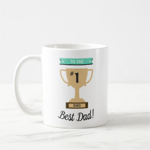 No. 1 Best Dad Award Whimsy Trophy Father's Day Coffee Mug