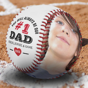 No.1 Dad Always Photo Collage   Fathers Day Baseball