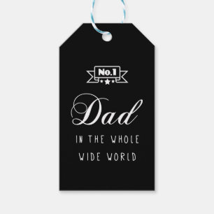 No.1 Dad in the Whole World Father's Day Gift Tags