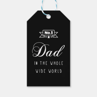 No.1 Dad in the Whole World Father's Day Gift Tags