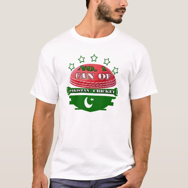 No. 1 Fan of Pakistan Cricket T Shirt (Front)