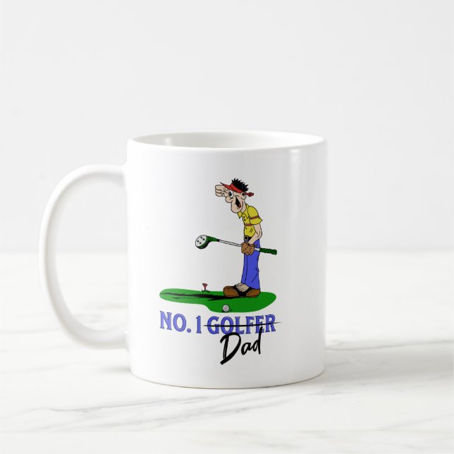 No. 1 Golfer Dad Coffee Mug (Left)