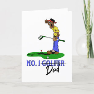 No. 1 Golfer Dad Holiday Card