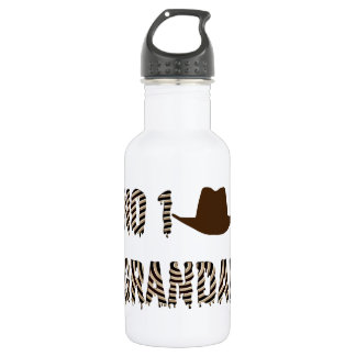 NO 1 Grandad With Cowboy Hat 532 Ml Water Bottle
