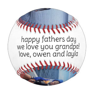 No 1 Grandpa Personalised Photo Baseball