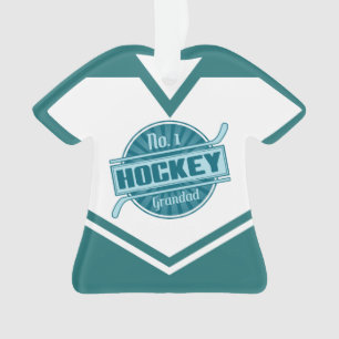 No. 1 Hockey Grandad Name & Number Jersey Ornament