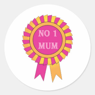 No 1 mum classic round sticker