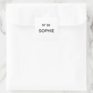 No 30 French Chic 30th Birthday Party Square Sticker