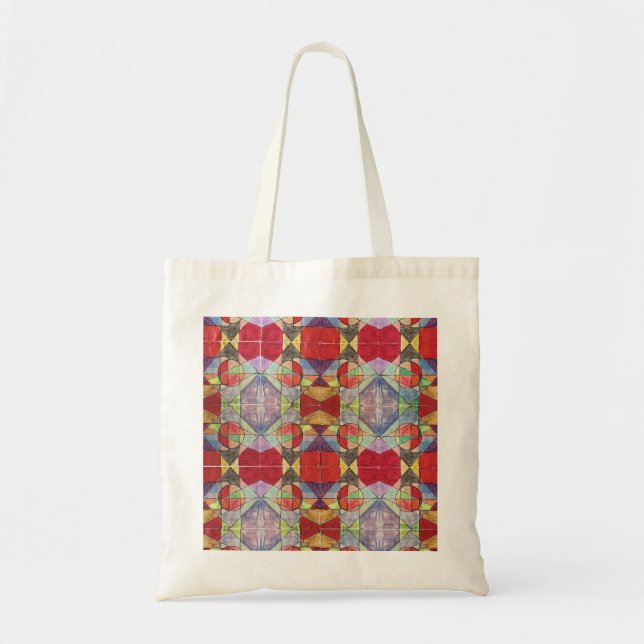 No. 3 Geometric Pattern Design (Team Mosaic) Tote Bag (Front)