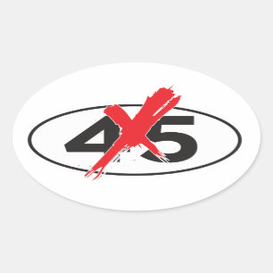 NO-45: Anti-Trump Bumper Sticker / Ant Arts
