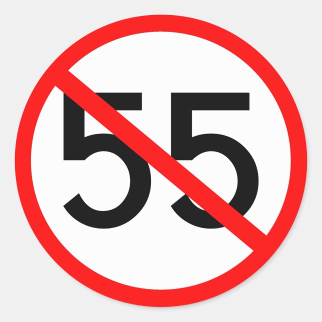 No 55 classic round sticker (Front)