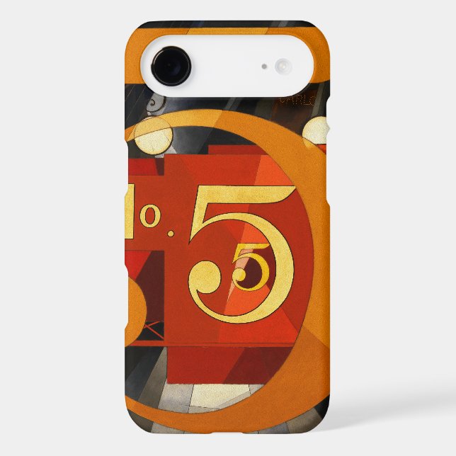 No 5 - The Figure 5 in Gold by Demuth Apple Case (Back)
