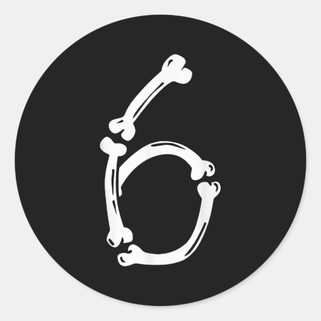 No 6 Couple Costume Duo 67 Six Seven Meme Funny 6  Classic Round Sticker (Front)