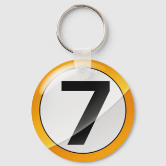 No.7 gold key ring