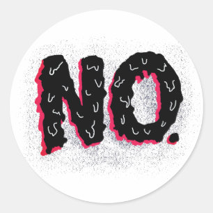 No: A Handwritten Negative Statement Classic Round Sticker