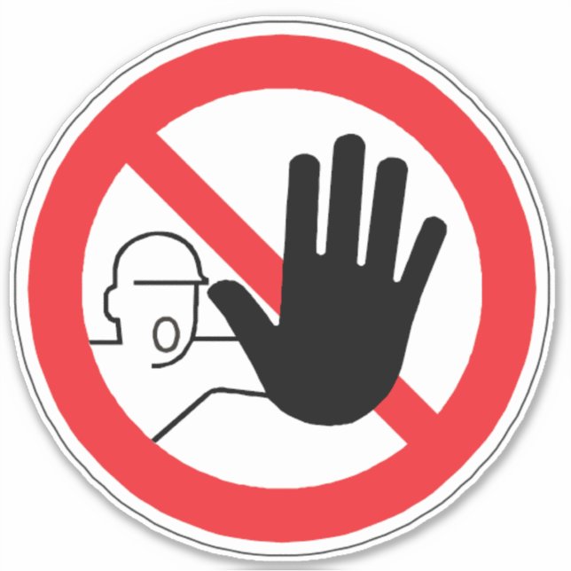 No Access For Unauthorised Persons Label (Front)