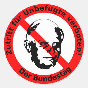 No access for unauthorized ・ Bundestag Classic Round Sticker