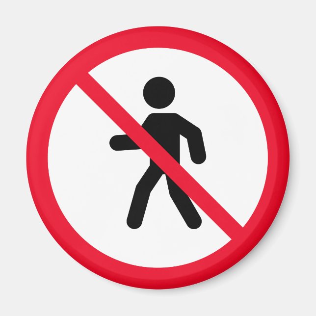 No Access Pedestrians | Prohibition Sign | Magnet (Front)