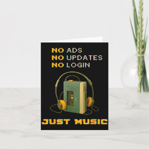 No Ads No Updates No Login Just Music Retro Cette Card