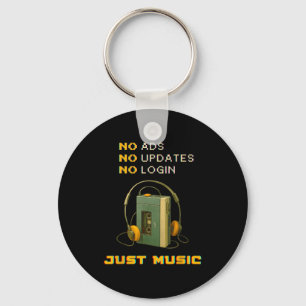No Ads No Updates No Login Just Music Retro Cette  Key Ring