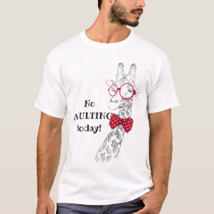 No Adulting Today Funny Giraffe T-Shirt