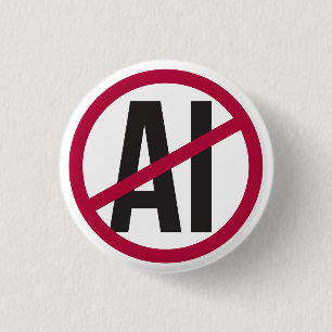 NO AI 3 CM ROUND BADGE