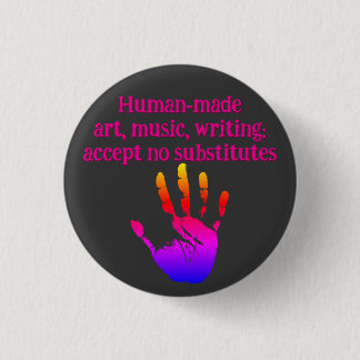 No AI magnet 3 Cm Round Badge