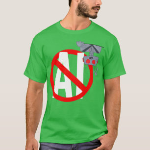 No AI Robot T-Shirt