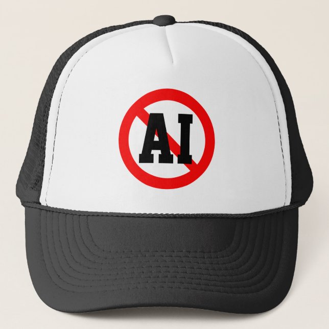 No AI Trucker Hat (Front)