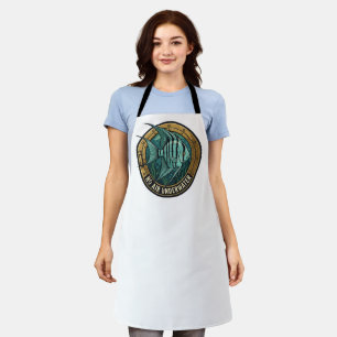 No Air Underwater Angelfish Porthole Apron