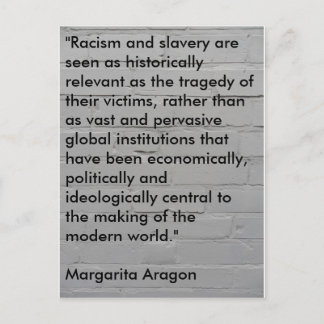 No Alibis – Educating children about racism Postcard